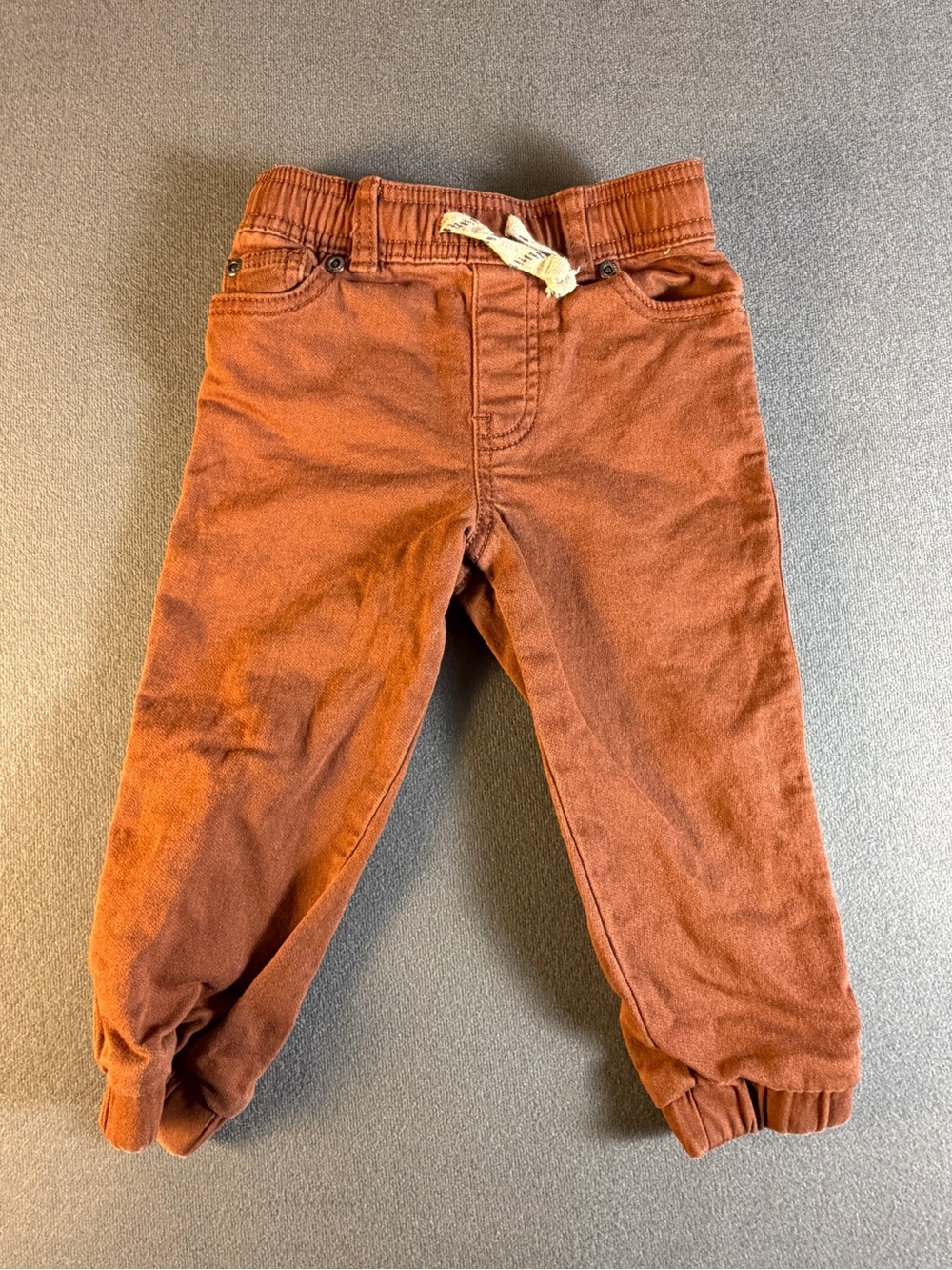 Joe Fresh Rust Orange Kids Jogger Pants with Drawstring